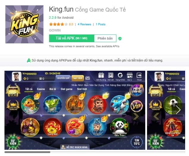 Tải ứng dụng King Fun rất đơn giản
